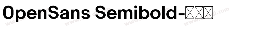 0penSans Semibold字体转换